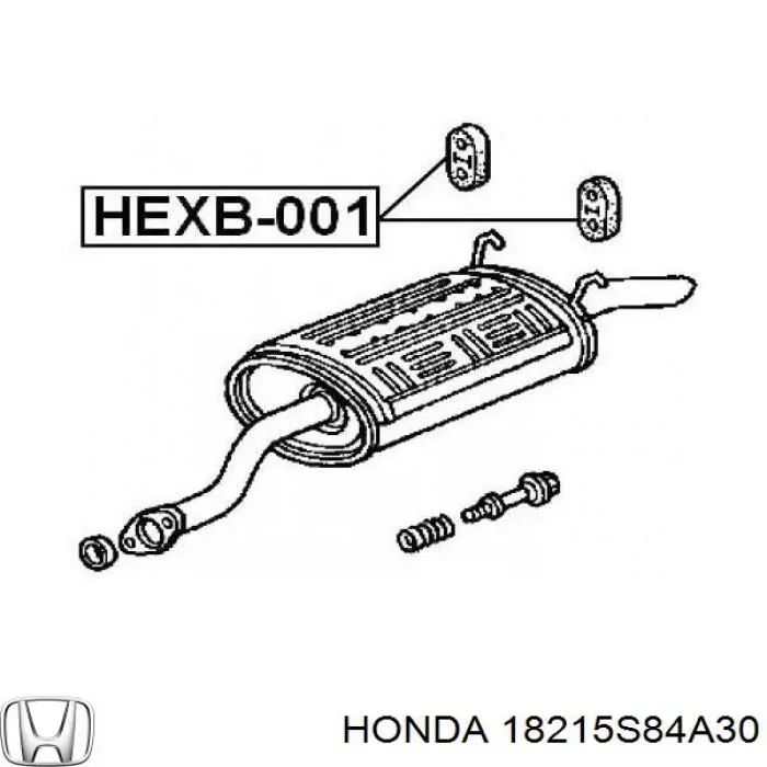 18215S84A30 Honda подушка кріплення глушника