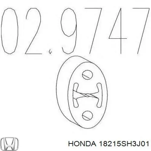 Подушка кріплення глушника Honda Civic V