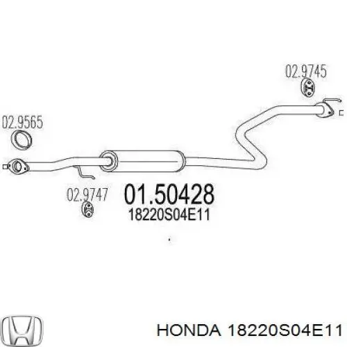 Глушник Honda 18220S04E11 ціна, від 60.85 USD