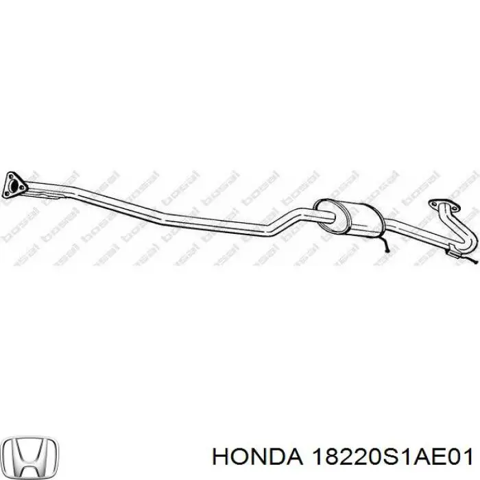 Глушник, центральна частина 18220S1AE01 Honda