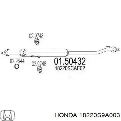  Honda 18220S9A003 ціна, від 57.41 USD