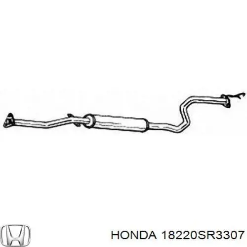 Глушник, центральна частина 18220SR3307 Honda