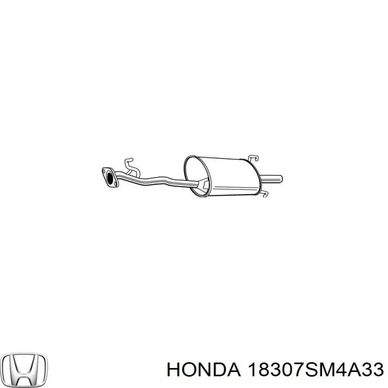 18307SM4A33 Honda глушник, задня частина