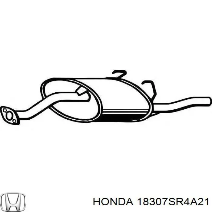18307SR4A21 Honda глушник, задня частина