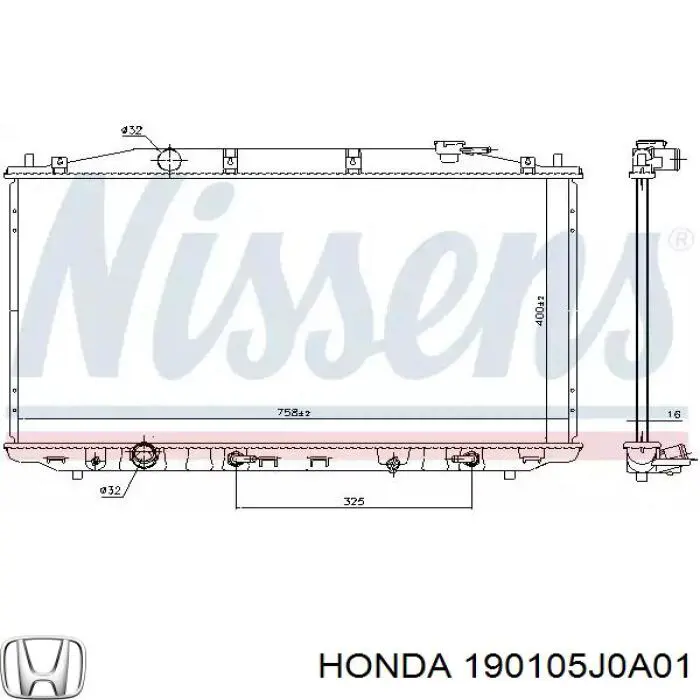 Радіатор основний Honda 190105J0A01 ціна, від 70.85 USD