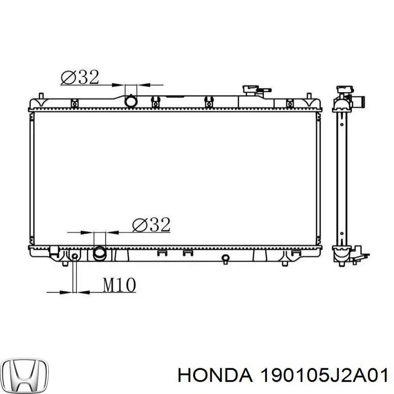 190105J2A01 Honda Радіатор охолодження двигуна