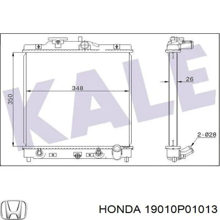 Купити 19010P01013 Honda Радіатор двигуна