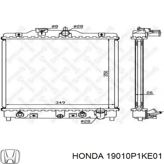 Радіатор охолодження двигуна 19010P1KE01 Honda