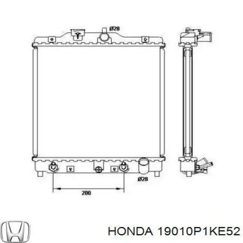 Радіатор основний Honda 19010P1KE52 ціна, від 46.62 USD