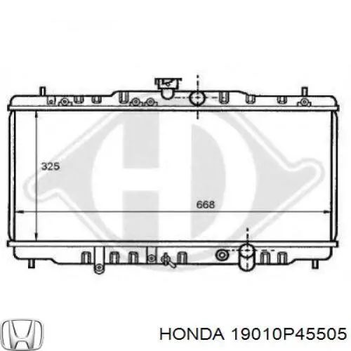 19010P45505 Honda радіатор охолодження двигуна