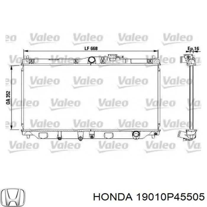 Радіатор основний Honda 19010P45505 ціна, від 81.47 USD