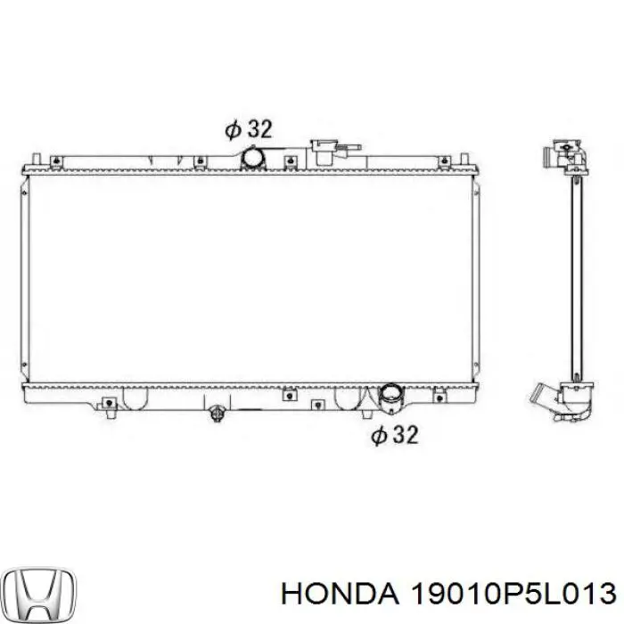 Радіатор основний Honda 19010P5L013 ціна, від 89.14 USD