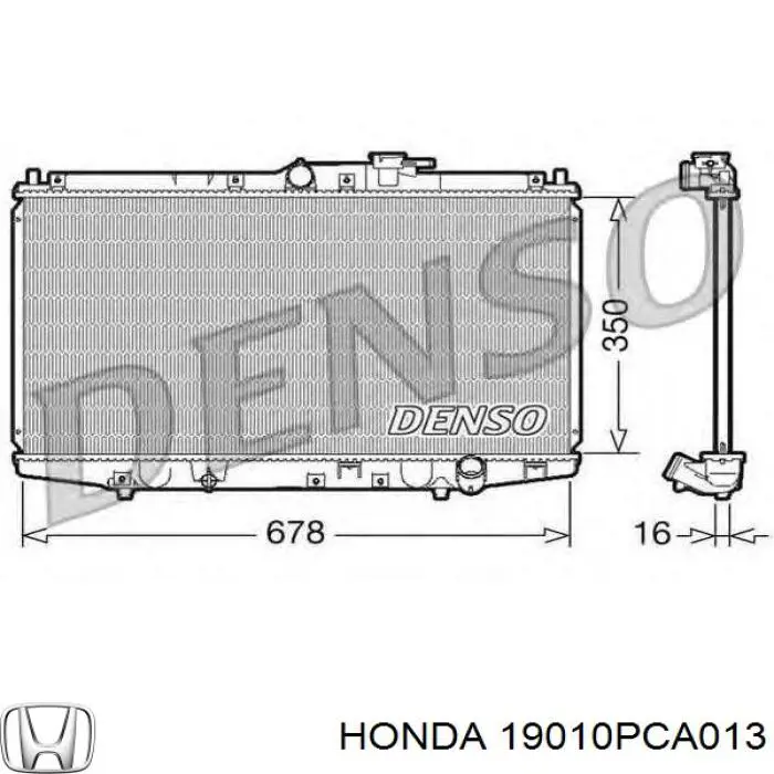 19010PCA013 Honda радіатор охолодження двигуна