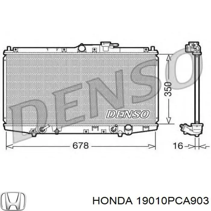 Радіатор основний Honda 19010PCA903 ціна, від 79.99 USD