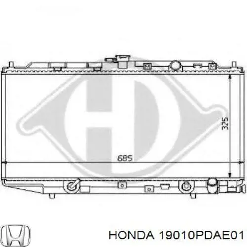 Радіатор основний Honda 19010PDAE01 ціна, від 89.58 USD