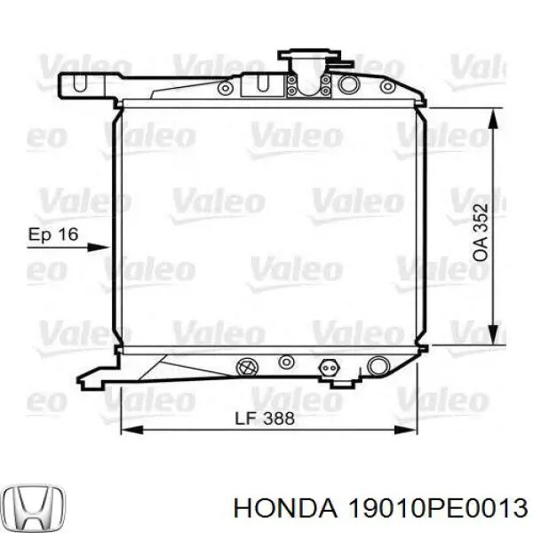 Радіатор 19010PE0013 Honda
