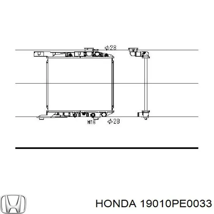 Радіатор основний Honda 19010PE0033 ціна, від 117.32 USD