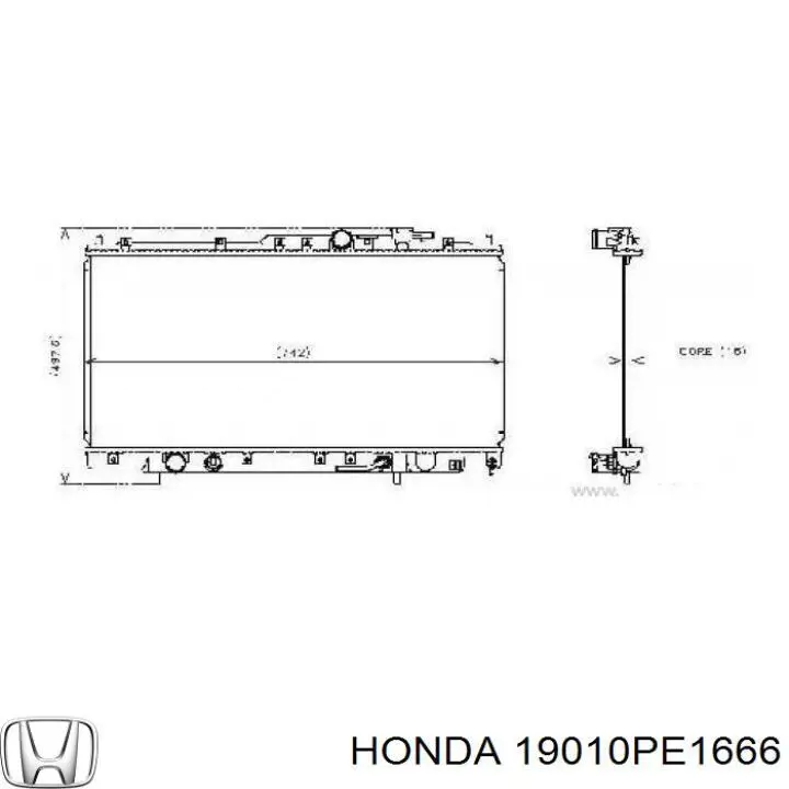Купити 19010PE1666 Honda Радіатор двигуна
