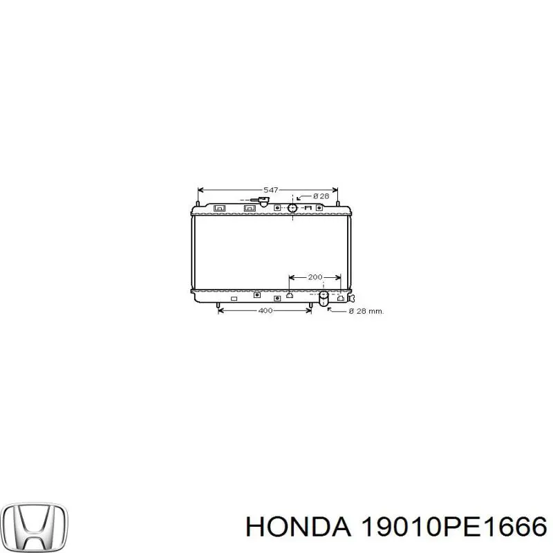19010PE1666 Honda Радіатор охолодження двигуна