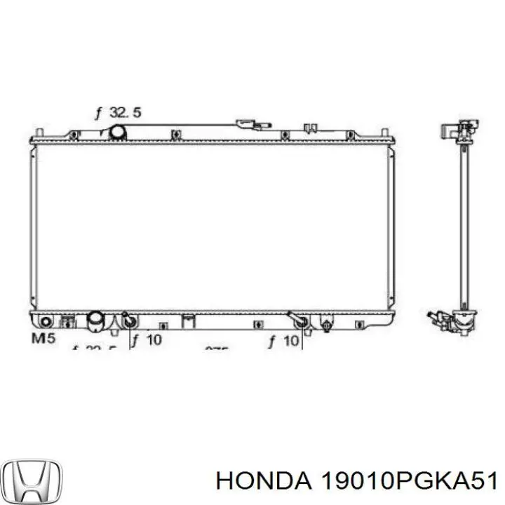 19010PGKA51 Honda Радіатор охолодження двигуна