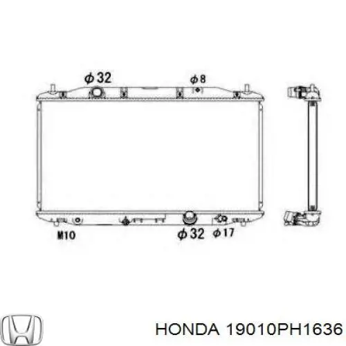 Радіатор основний Honda 19010PH1636 ціна, від 67.88 USD