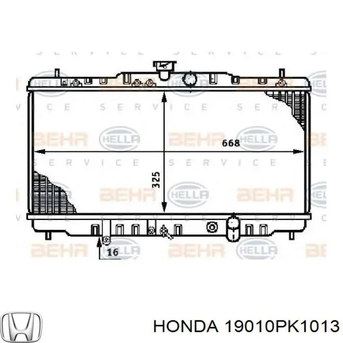 19010PK1013 Honda Радіатор охолодження двигуна