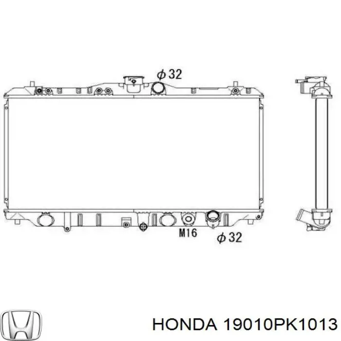 Радіатор 19010PK1013 Honda