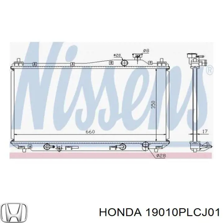 Купити 19010PLCJ01 Honda Радіатор двигуна