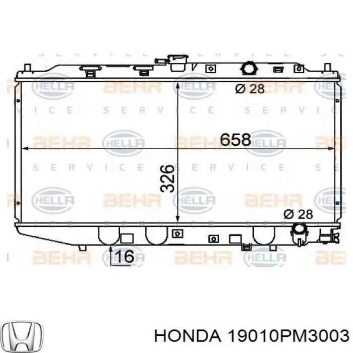 19010PM3003 Honda радіатор охолодження двигуна