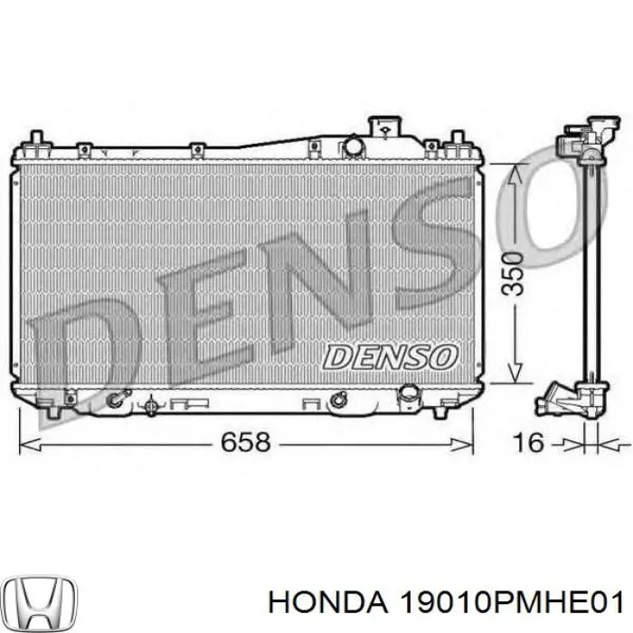 Радіатор основний Honda 19010PMHE01 ціна, від 61.87 USD