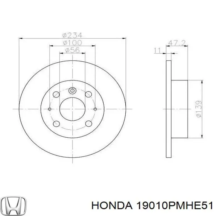 Радіатор охолодження Honda 19010PMHE51