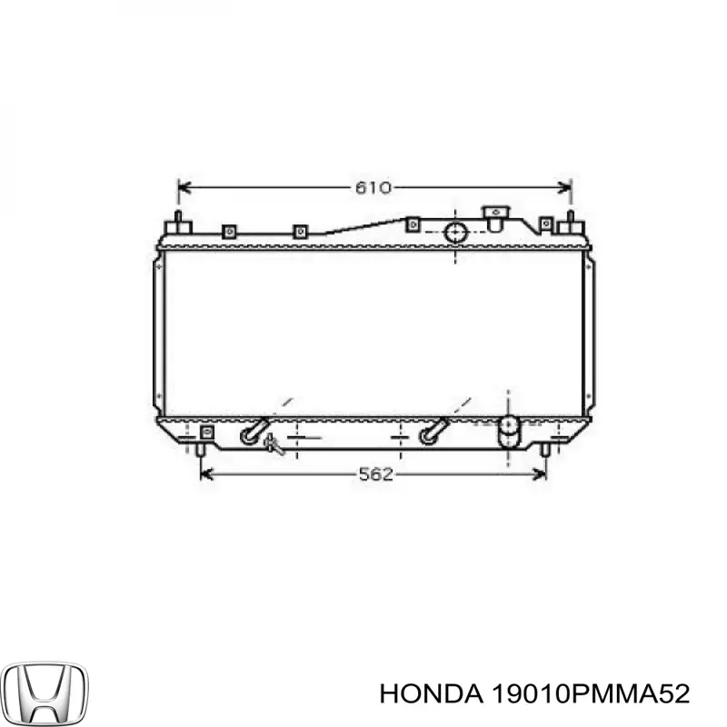 19010PMMA52 Honda радіатор охолодження двигуна