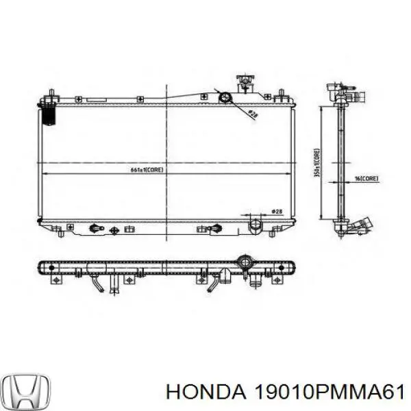 19010PMMA61 Honda радіатор охолодження двигуна