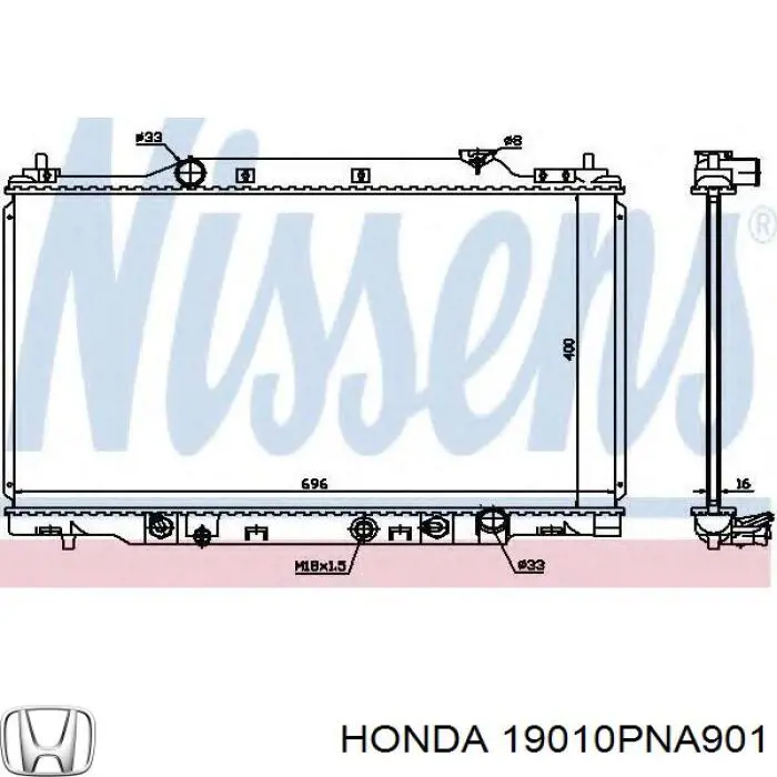 Радіатор основний Honda 19010PNA901 ціна, від 79.30 USD