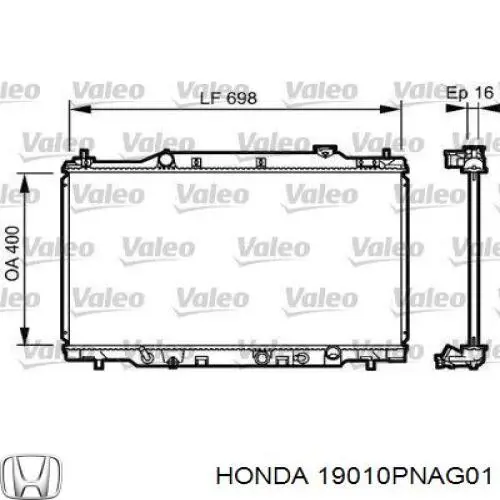 19010PNAG01 Honda Радіатор охолодження двигуна