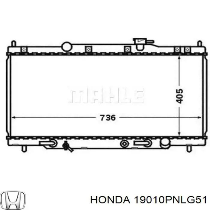 Купити 19010PNLG51 Honda Радіатор двигуна