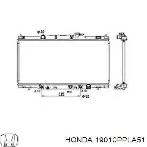 Радіатор 19010PPLA51 Honda