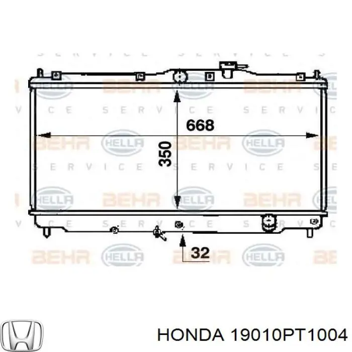 19010PT1004 Honda Радіатор охолодження двигуна