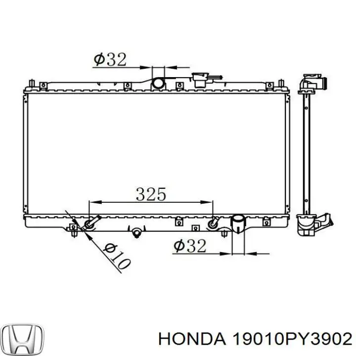 Радіатор 19010PY3902 Honda