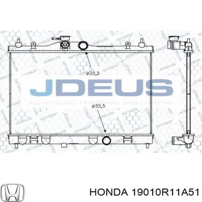 Купити 19010R11A51 Honda Радіатор двигуна