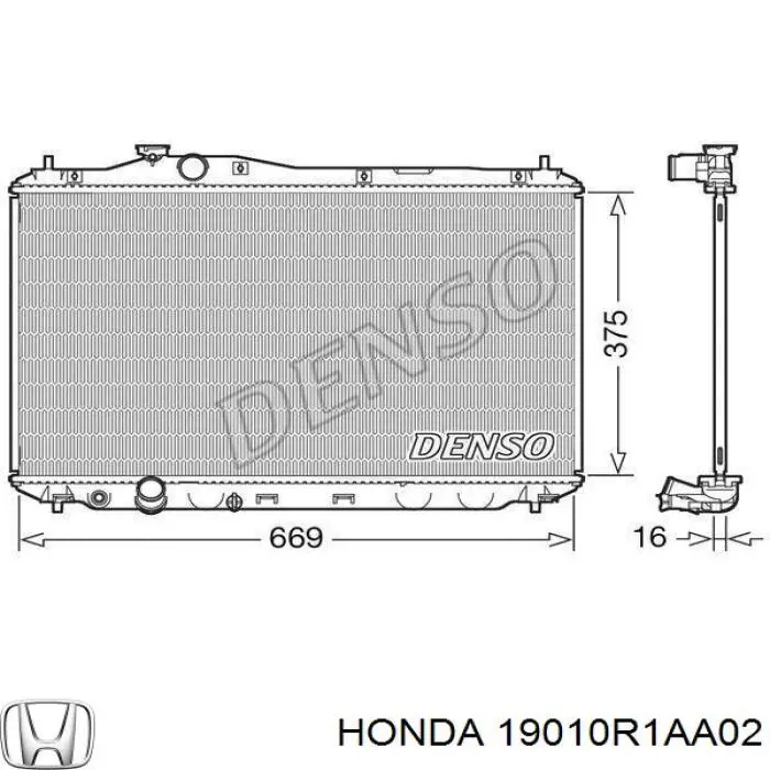 19010R1AA02 Honda Радіатор охолодження двигуна