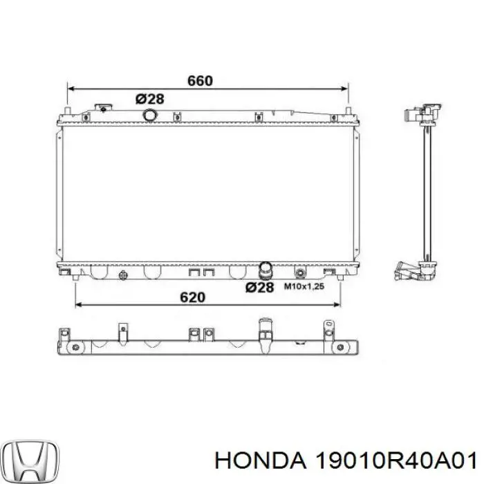 19010R40A01 Honda Радіатор охолодження двигуна