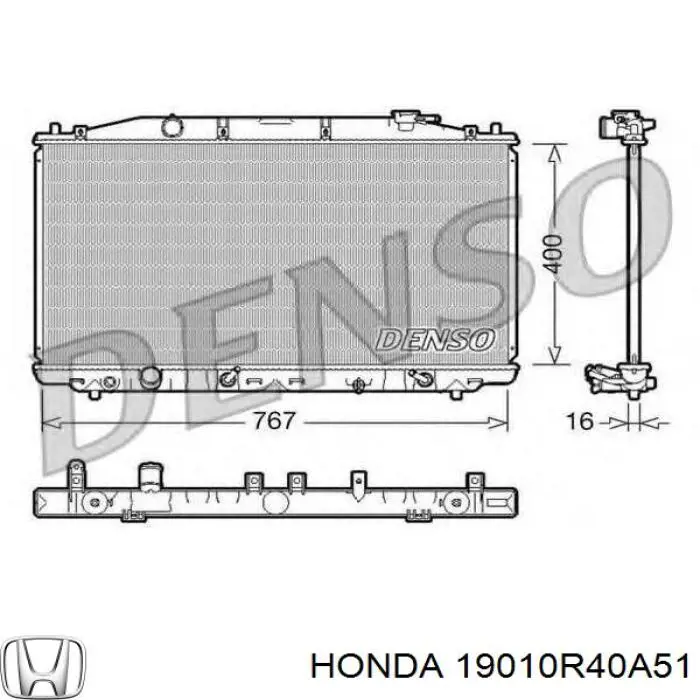 Купити 2213246 Denso Радіатор двигуна
