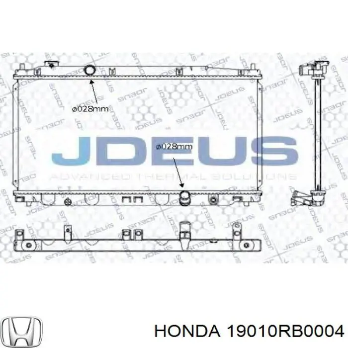 Радіатор основний Honda 19010RB0004 ціна, від 118.13 USD