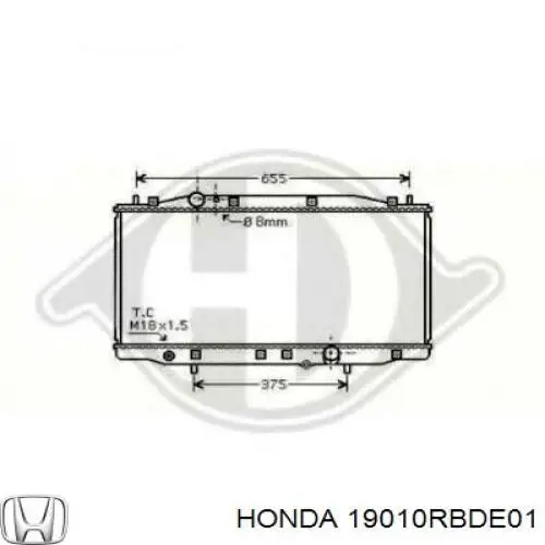 Радіатор основний Honda 19010RBDE01 ціна, від 158.49 USD