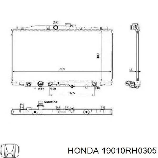 Радіатор основний Honda 19010RH0305 ціна, від 594.18 USD