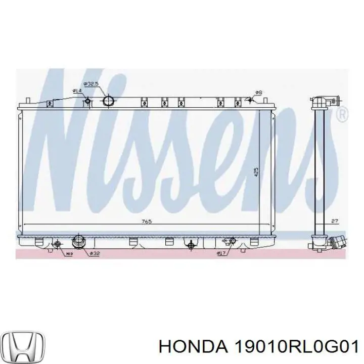 19010RL0G01 Honda Радіатор охолодження двигуна