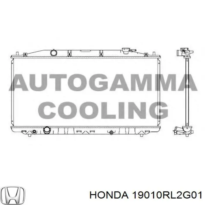 19010RL2G01 Honda Радіатор охолодження двигуна