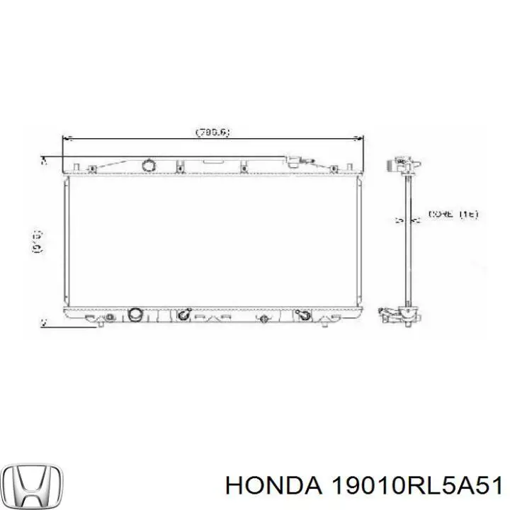 Радіатор 19010RL5A51 Honda
