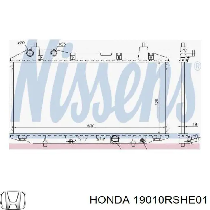 Радіатор основний Honda 19010RSHE01 ціна, від 161.58 USD